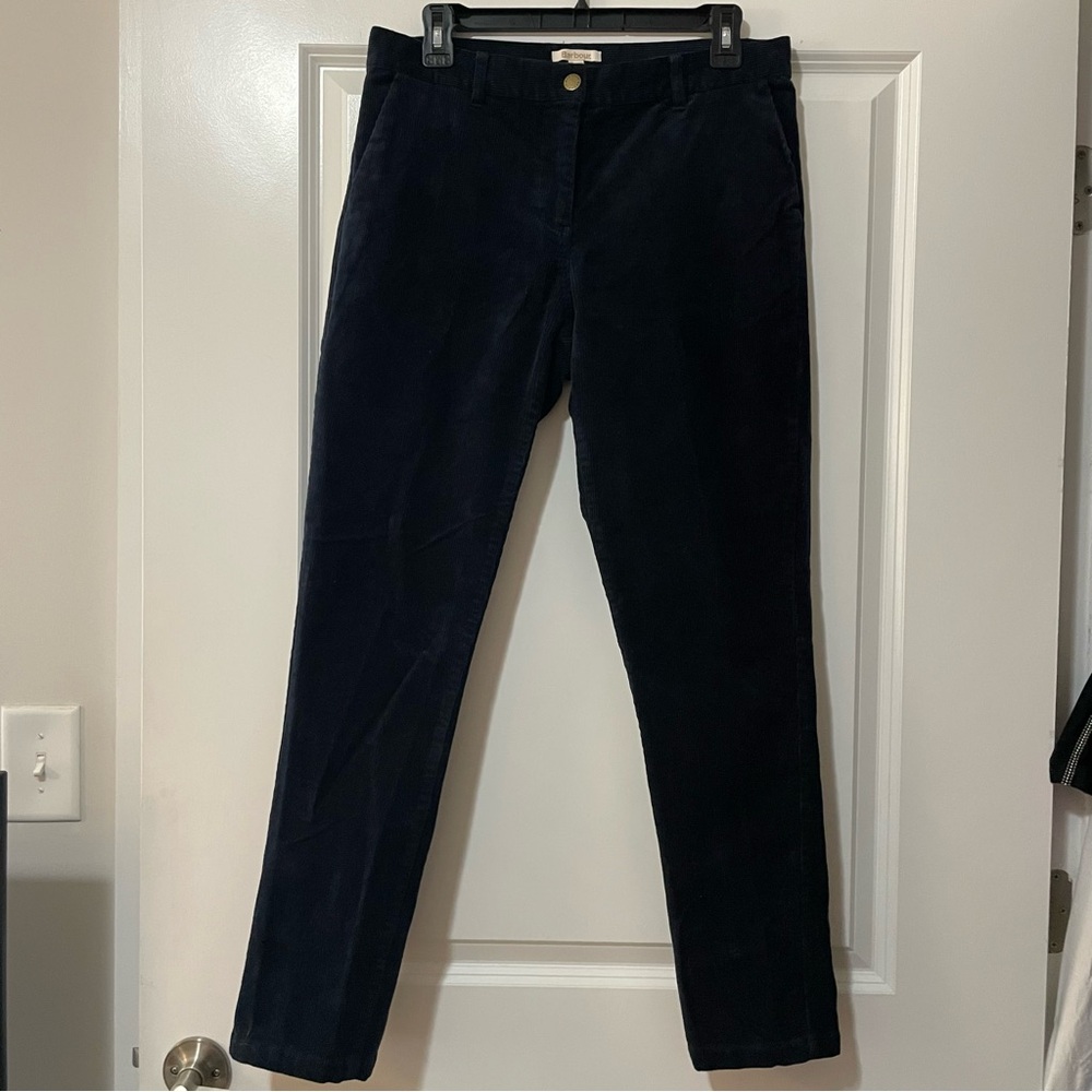 BARBOUR DARK BLUE NAVY CORDUROY TROUSERS